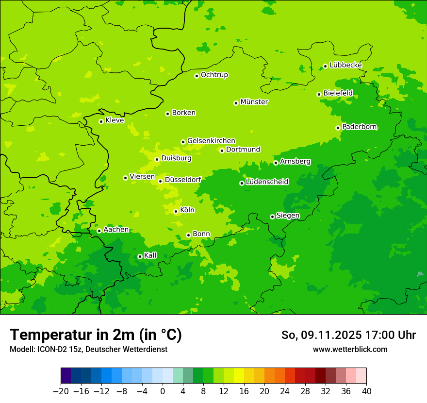 Modellkarten Temperatur