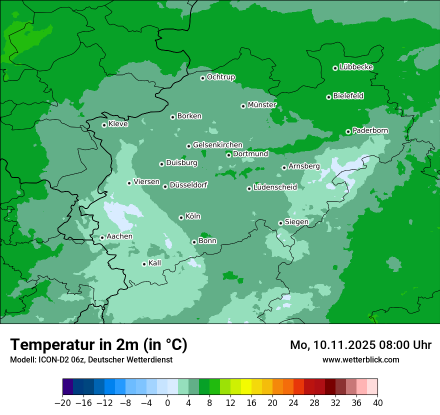 Modellkarten Temperatur