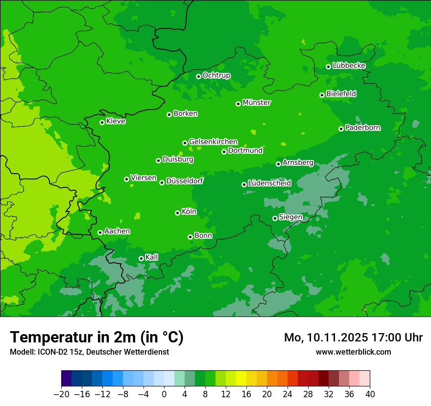 Modellkarten Temperatur