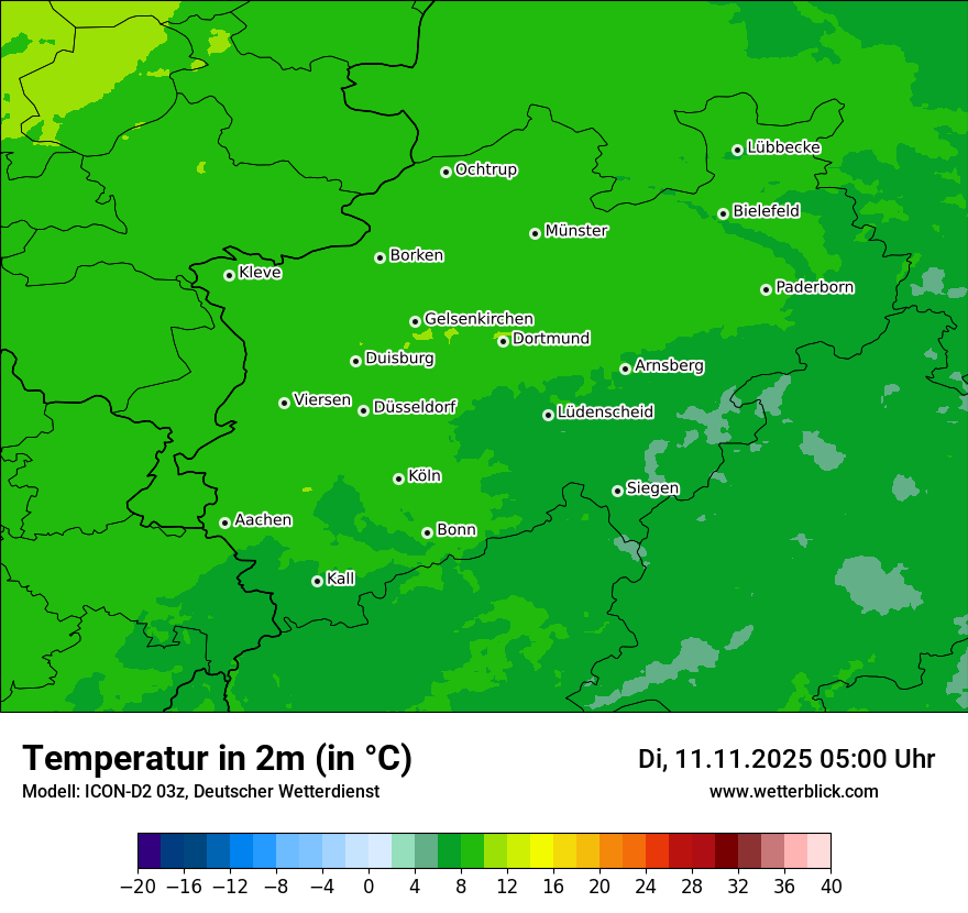 Modellkarten Temperatur