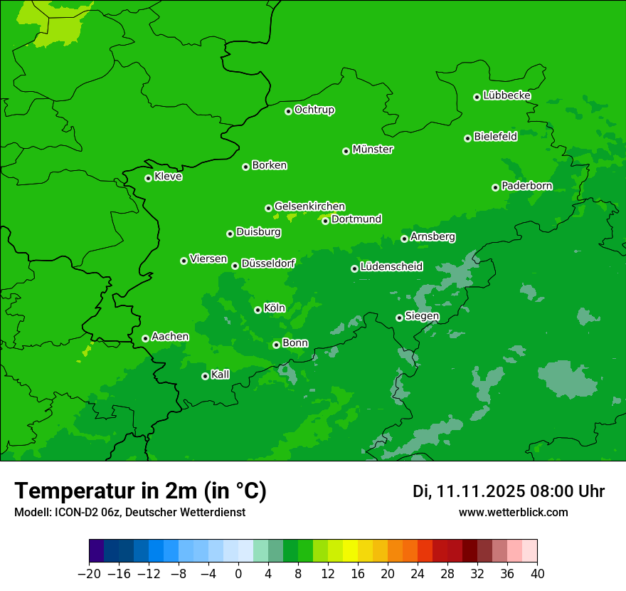 Modellkarten Temperatur