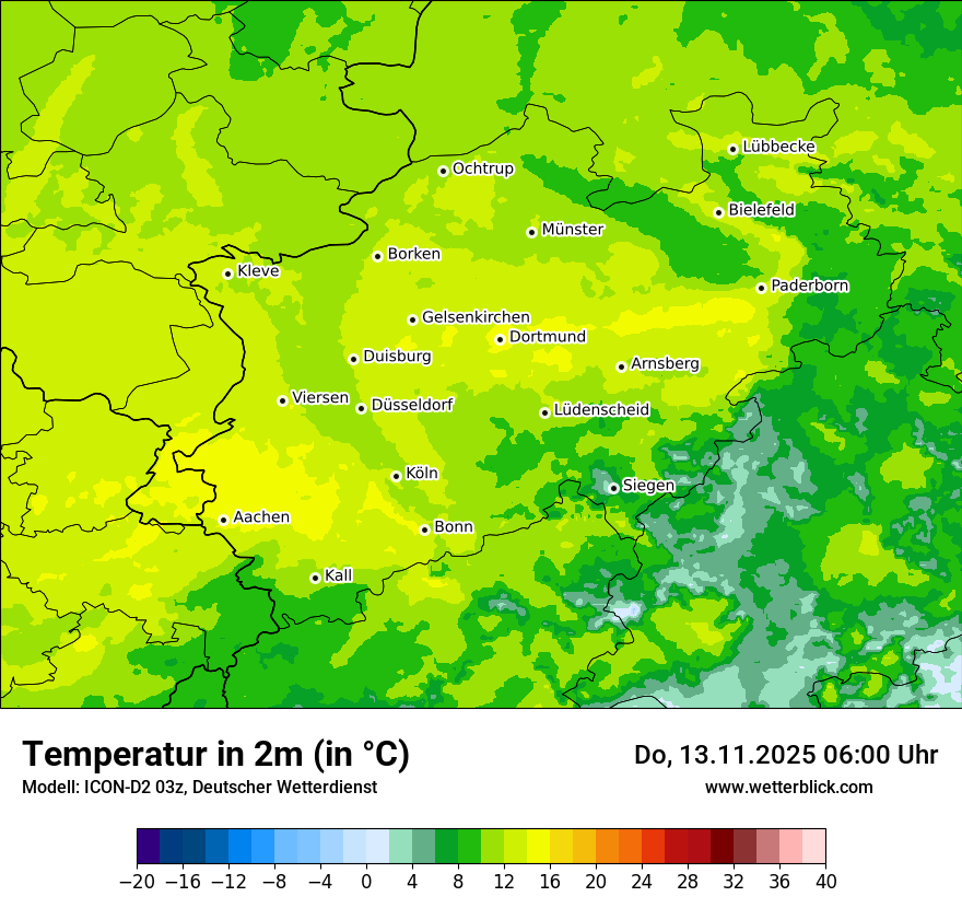 Modellkarten Temperatur