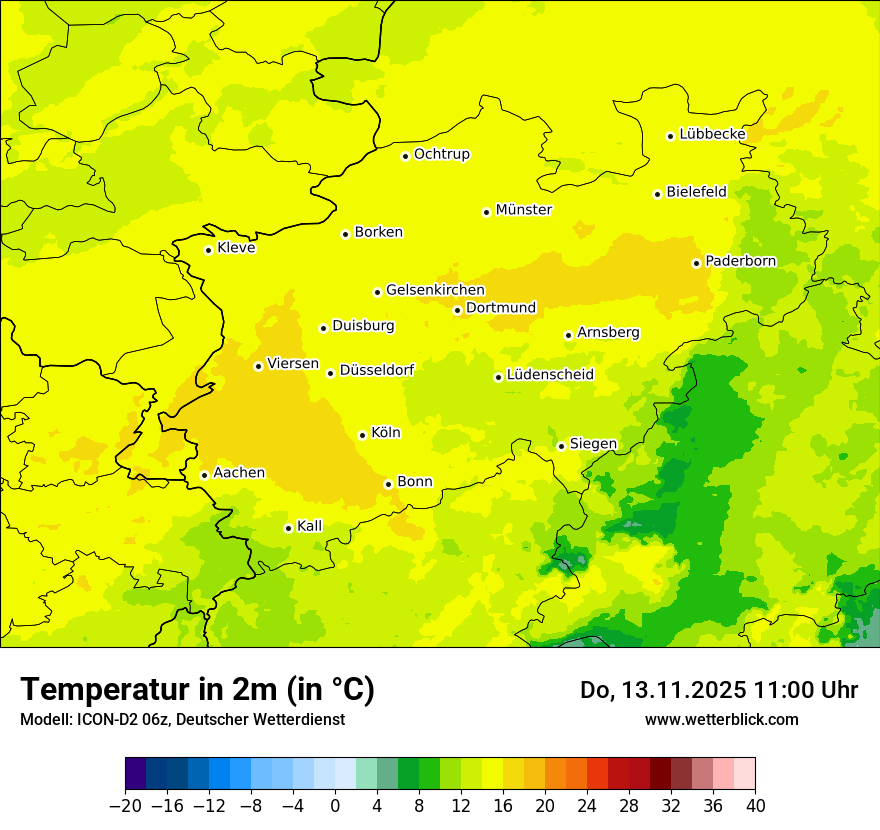 Modellkarten Temperatur
