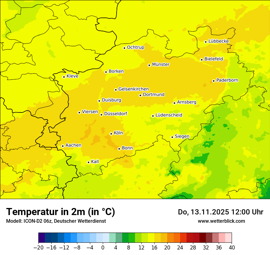Modellkarten Temperatur
