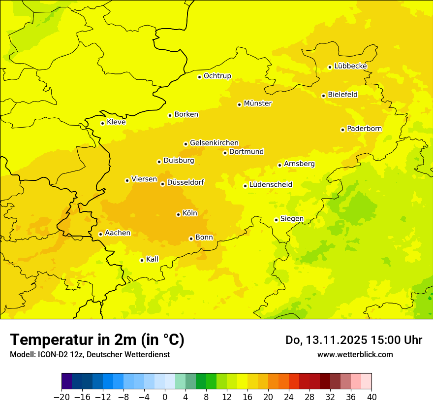 Modellkarten Temperatur