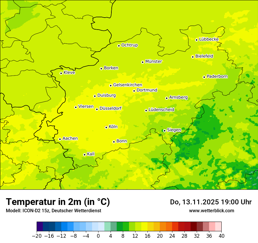 Modellkarten Temperatur