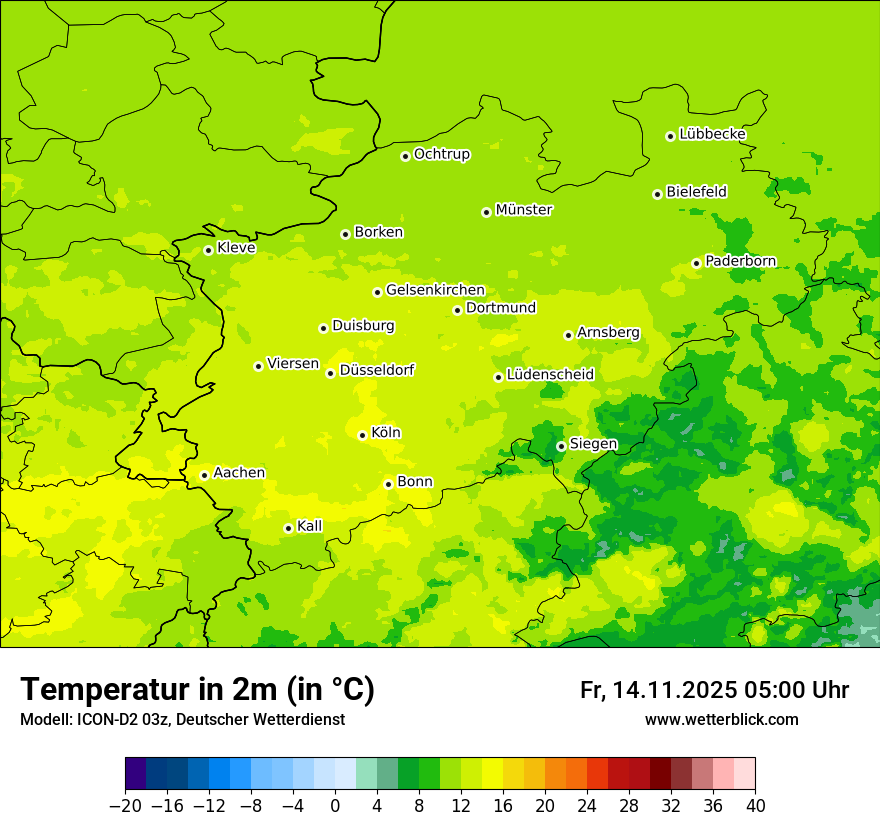 Modellkarten Temperatur