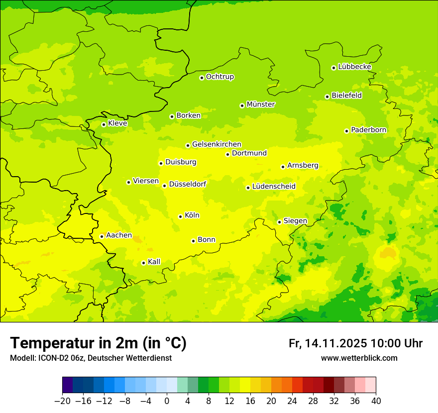 Modellkarten Temperatur