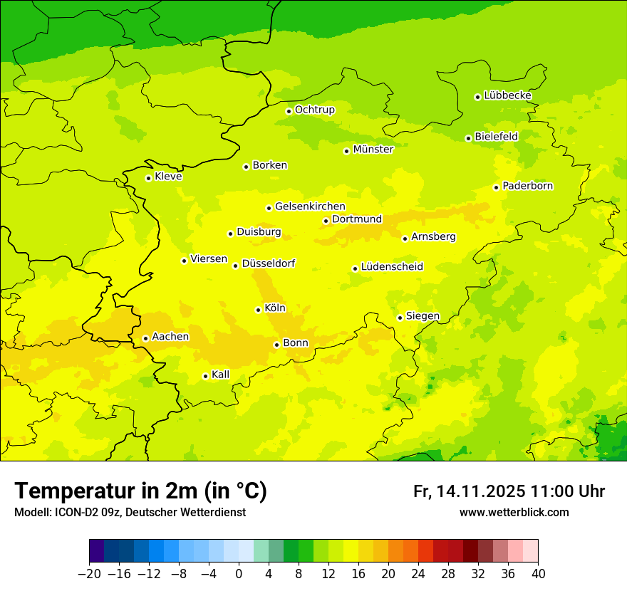 Modellkarten Temperatur