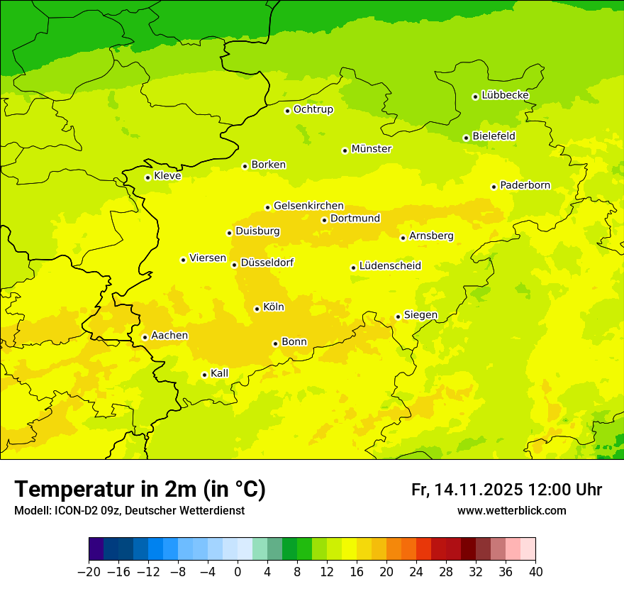 Modellkarten Temperatur