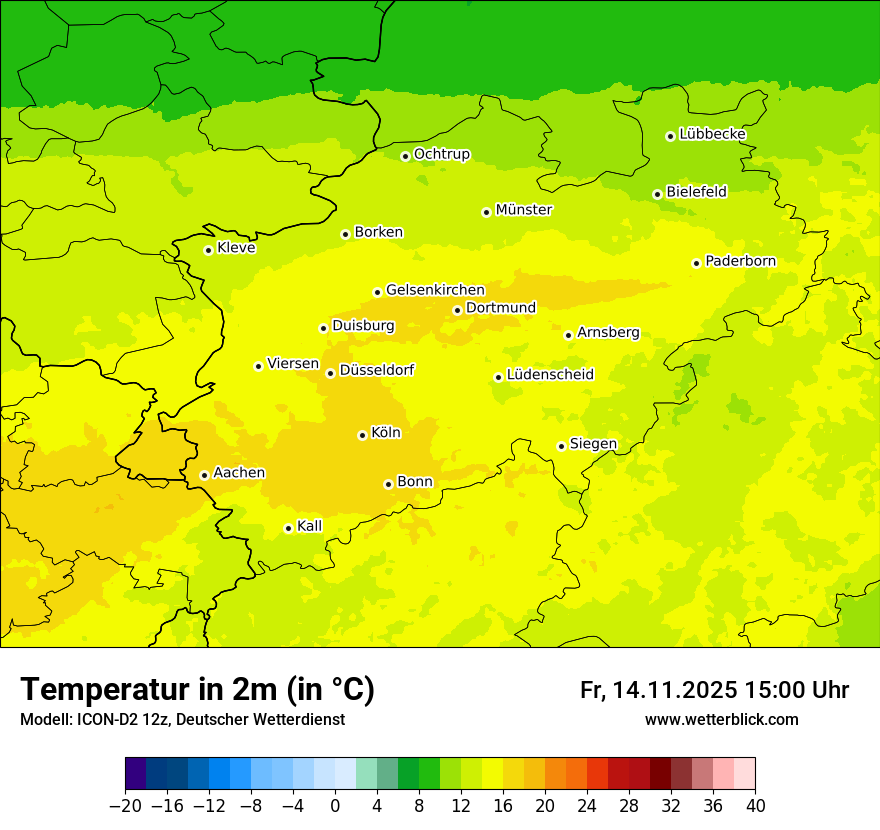Modellkarten Temperatur