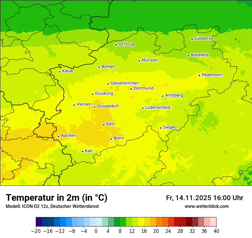 Modellkarten Temperatur