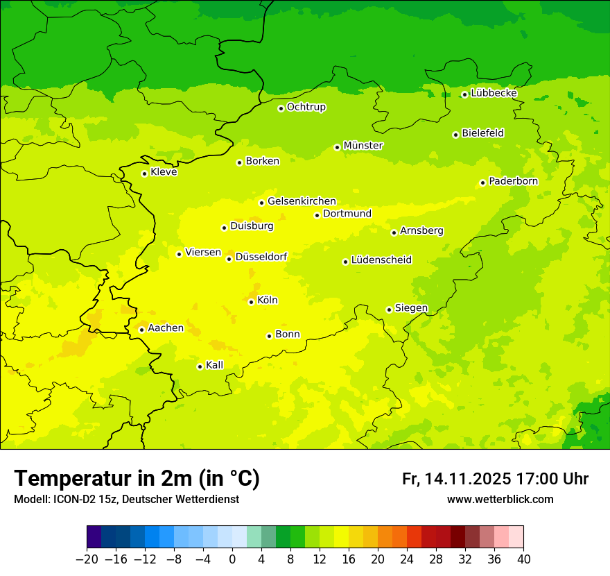 Modellkarten Temperatur