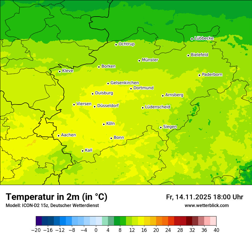 Modellkarten Temperatur