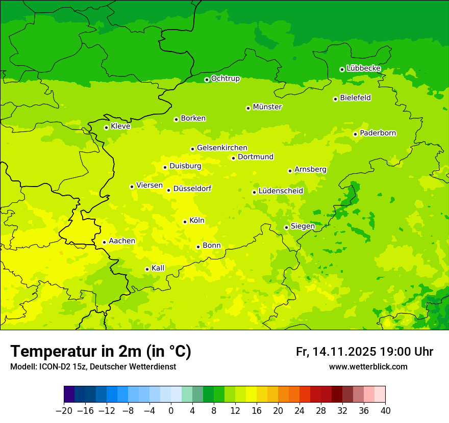 Modellkarten Temperatur