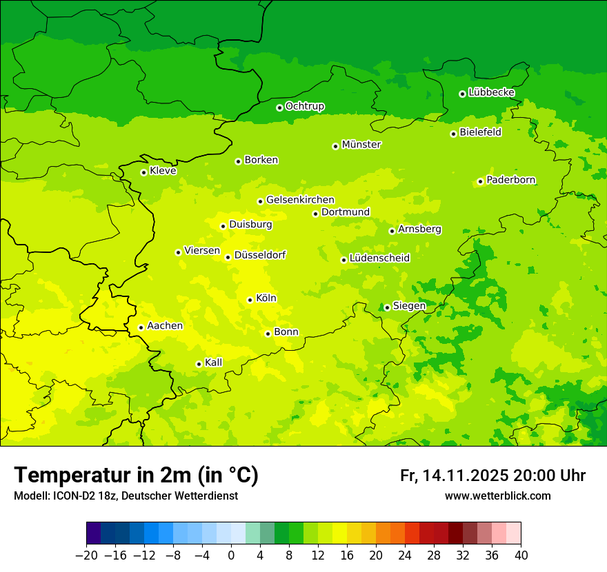 Modellkarten Temperatur