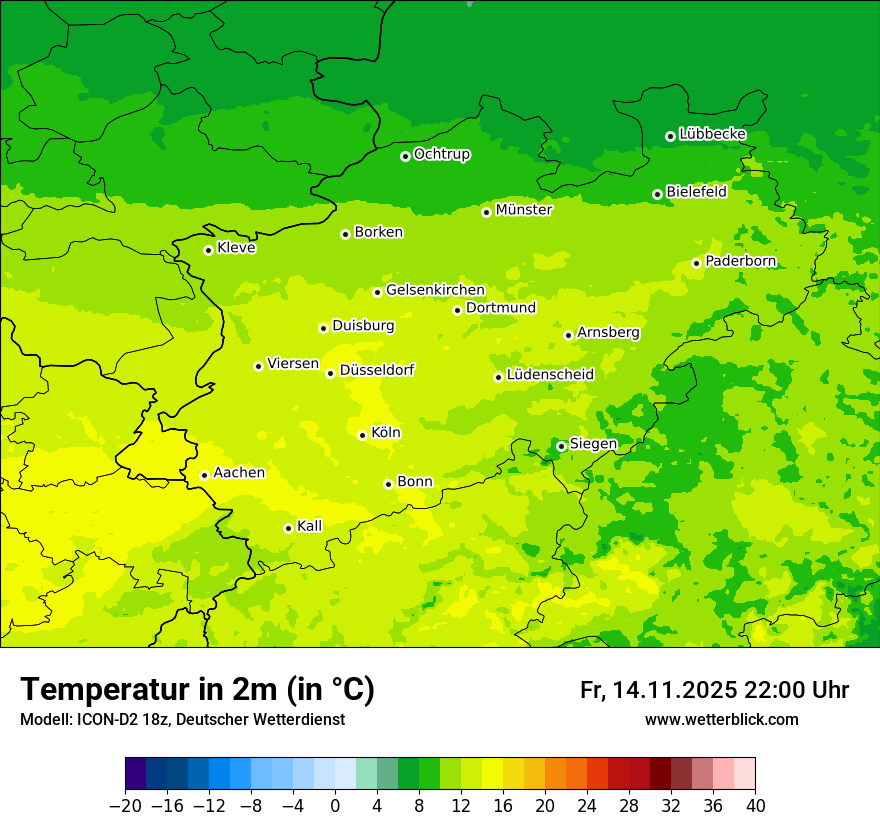 Modellkarten Temperatur