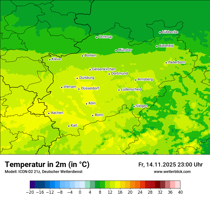 Modellkarten Temperatur