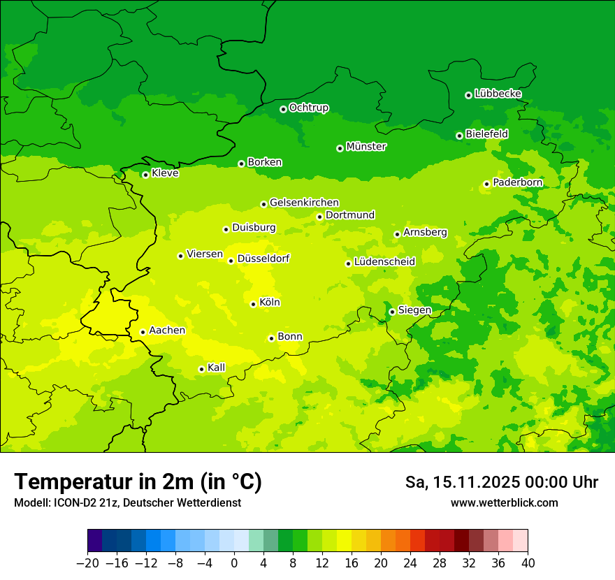 Modellkarten Temperatur