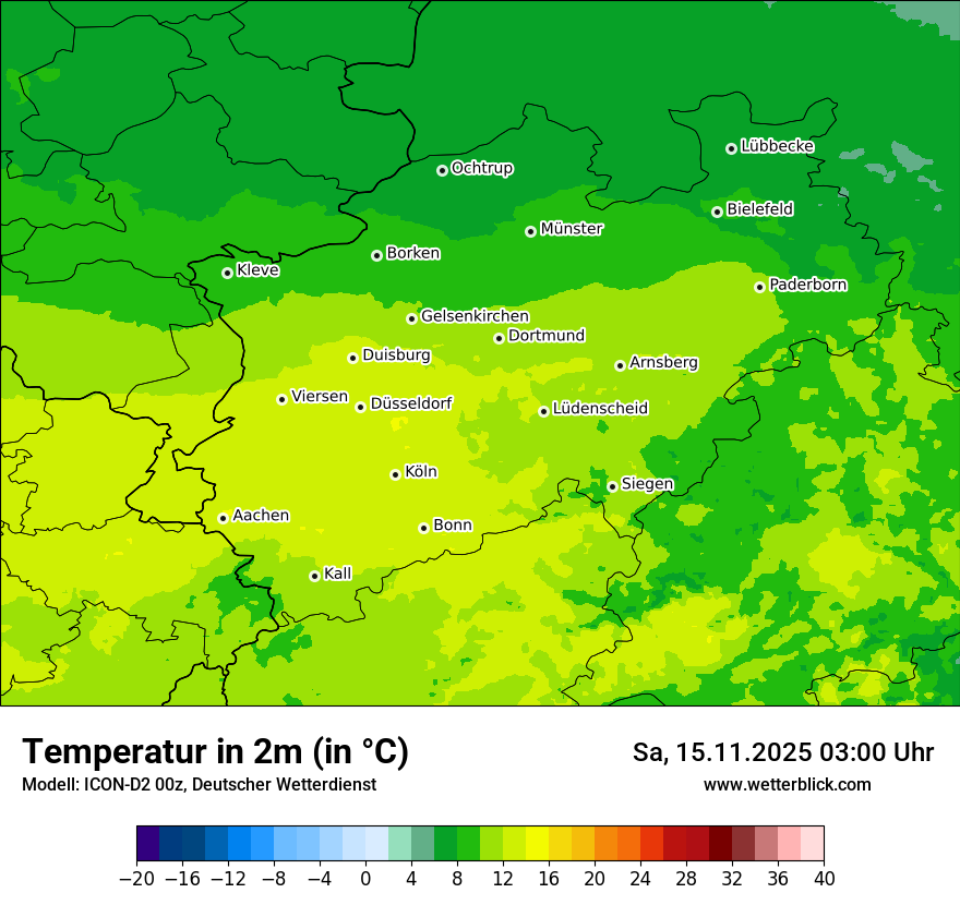 Modellkarten Temperatur
