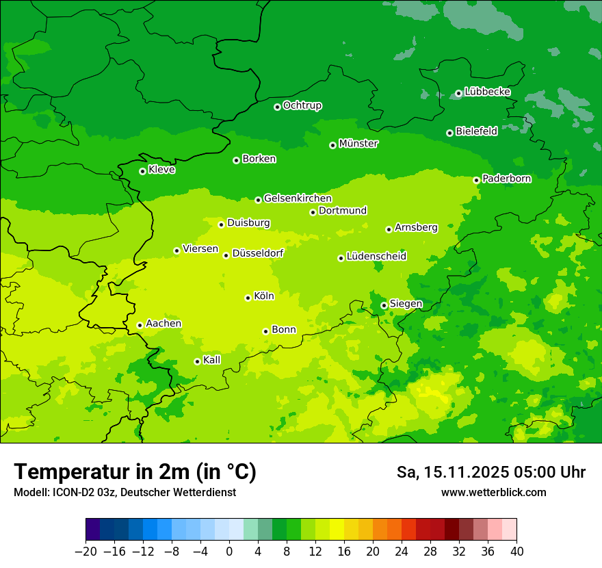 Modellkarten Temperatur