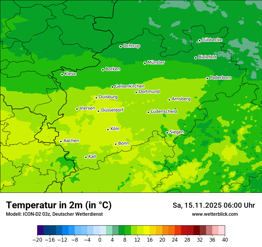 Modellkarten Temperatur
