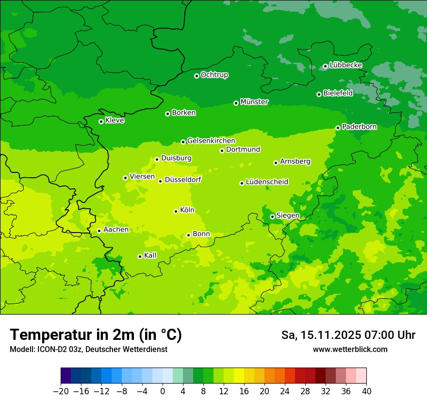 Modellkarten Temperatur