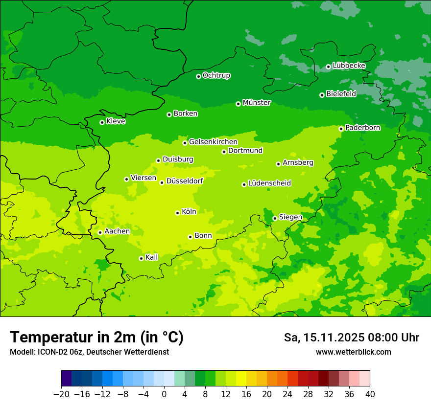 Modellkarten Temperatur