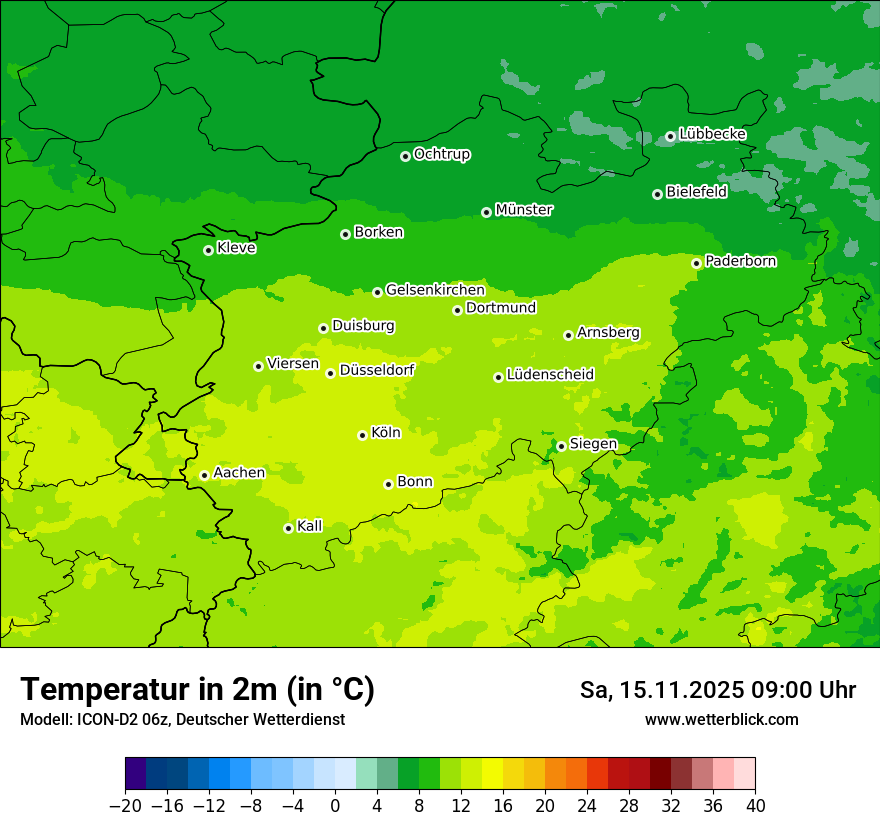 Modellkarten Temperatur