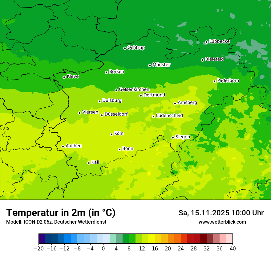 Modellkarten Temperatur