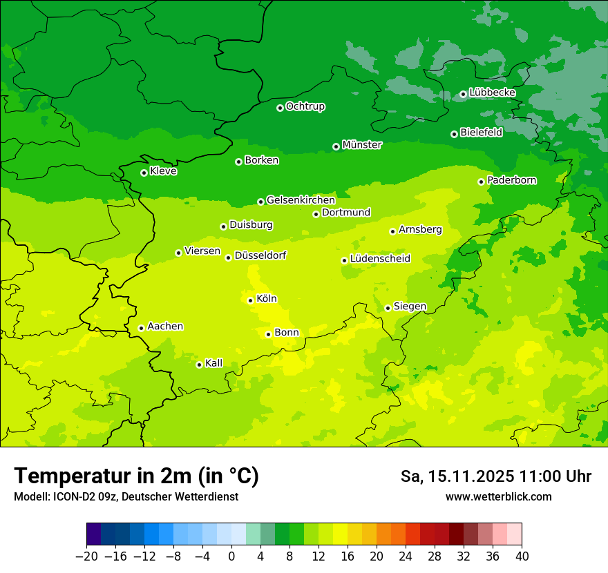 Modellkarten Temperatur