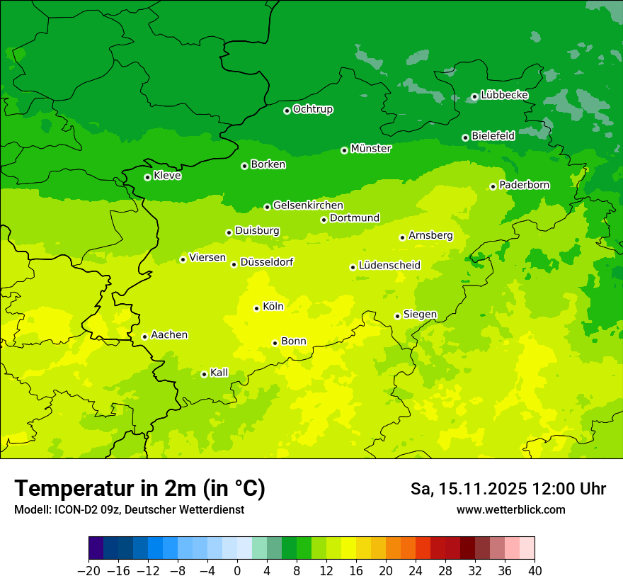 Modellkarten Temperatur