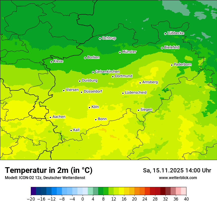 Modellkarten Temperatur