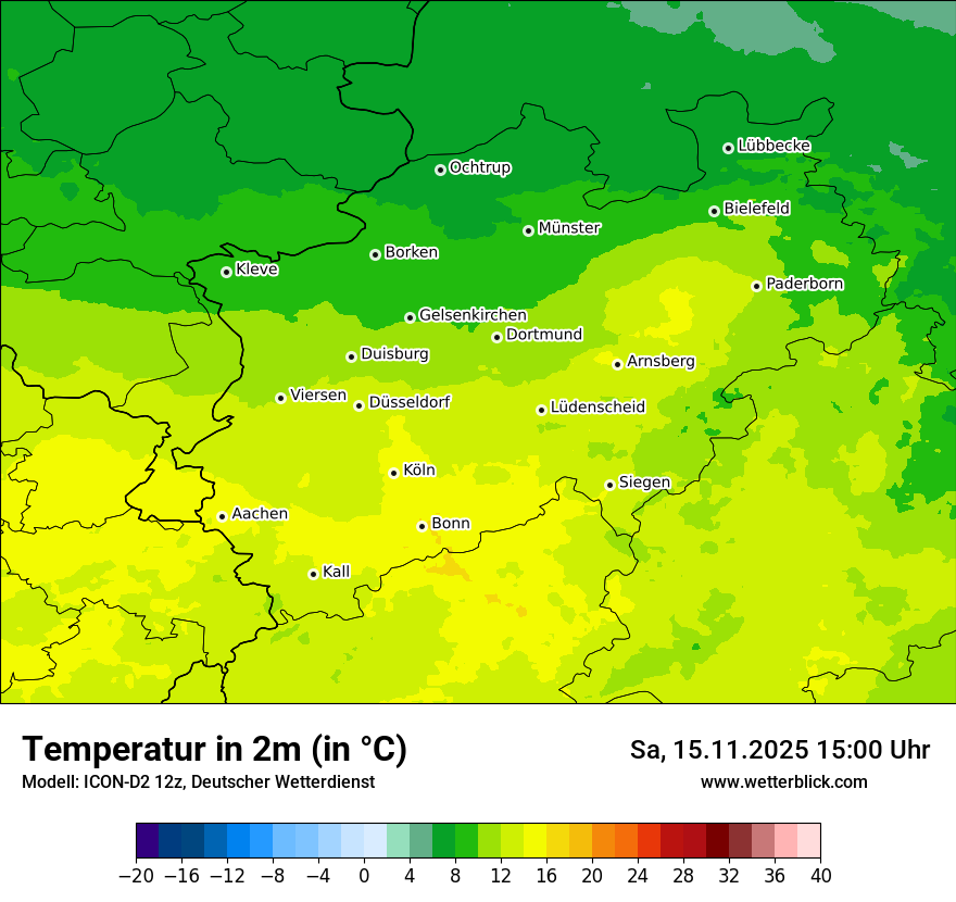 Modellkarten Temperatur