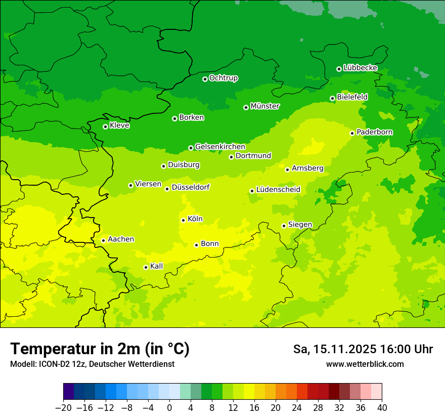 Modellkarten Temperatur