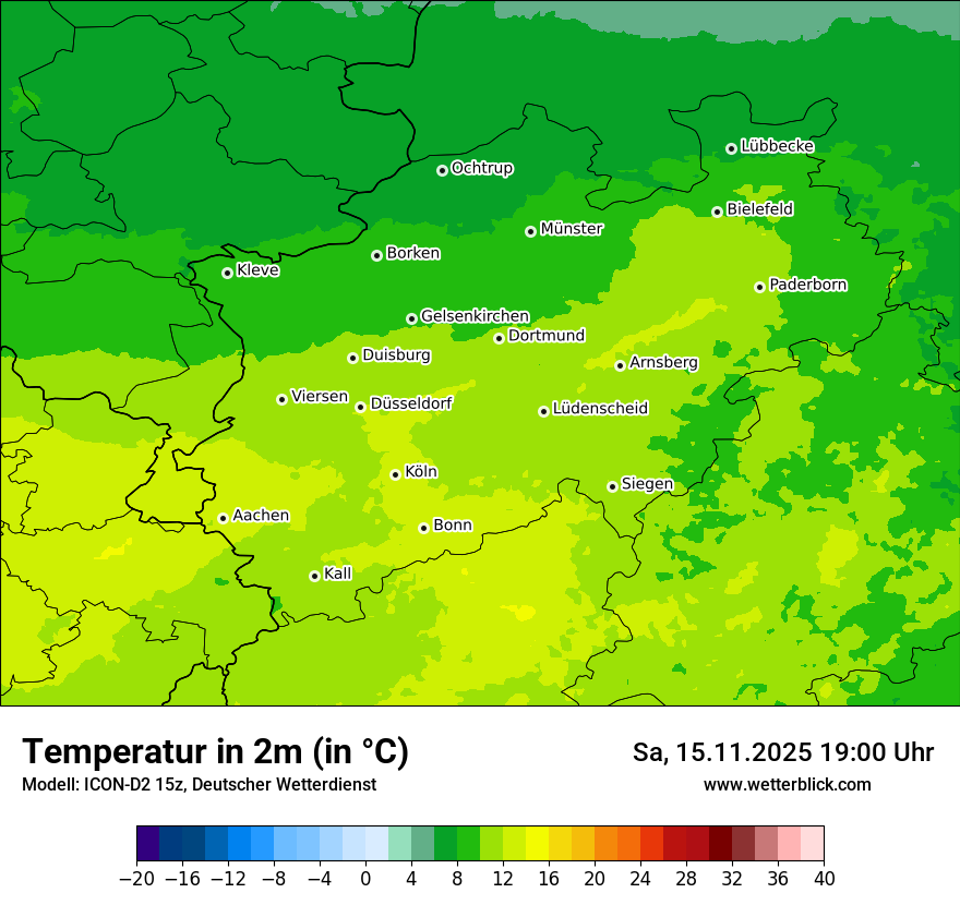 Modellkarten Temperatur