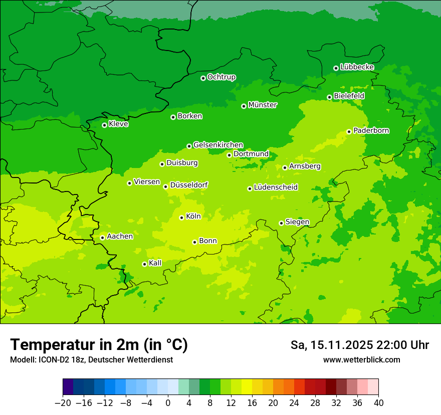 Modellkarten Temperatur