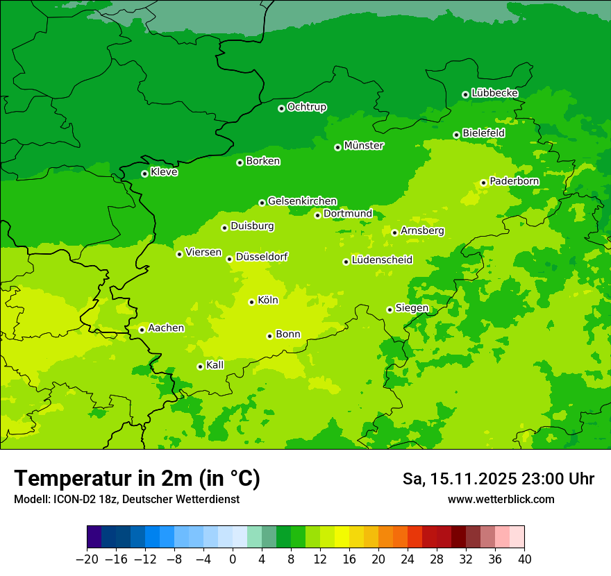 Modellkarten Temperatur