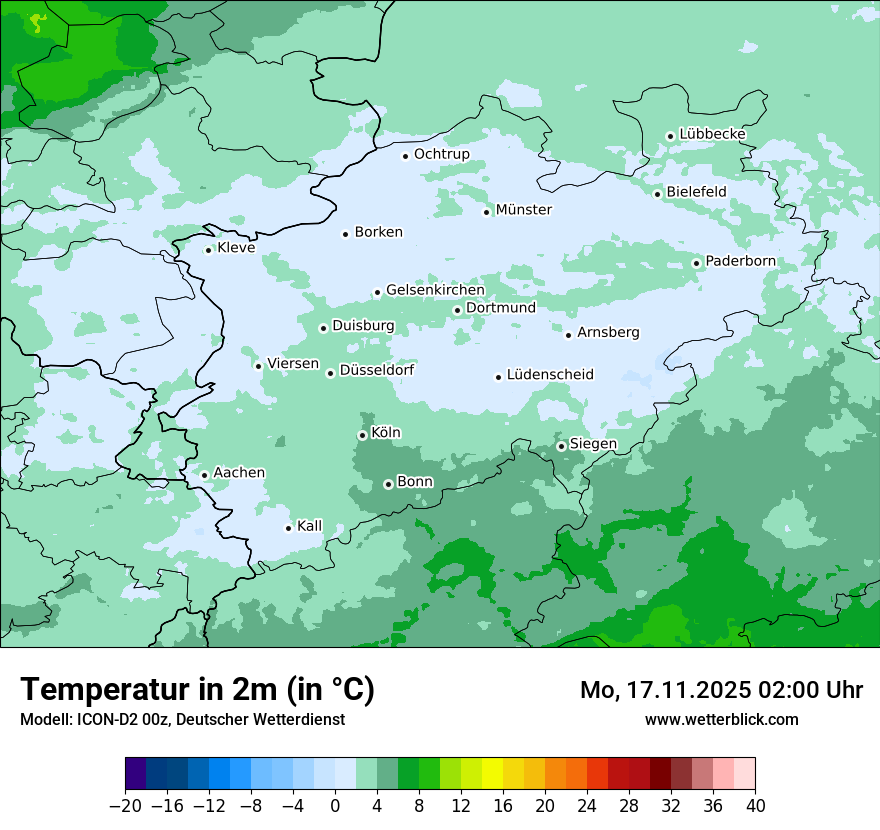 Modellkarten Temperatur