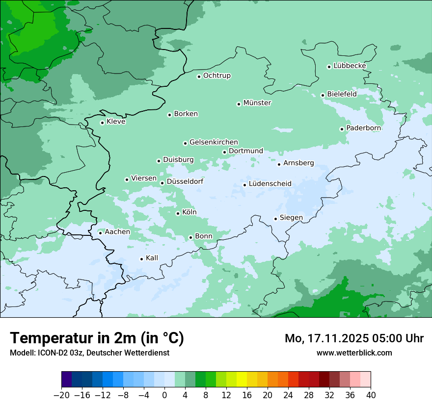 Modellkarten Temperatur