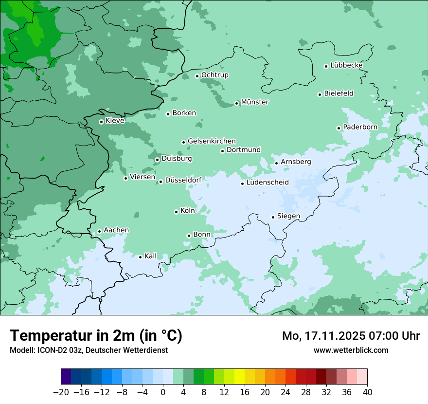 Modellkarten Temperatur