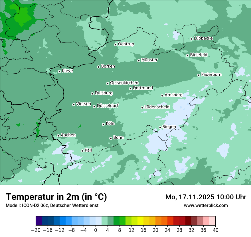 Modellkarten Temperatur