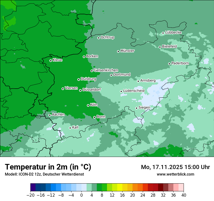 Modellkarten Temperatur