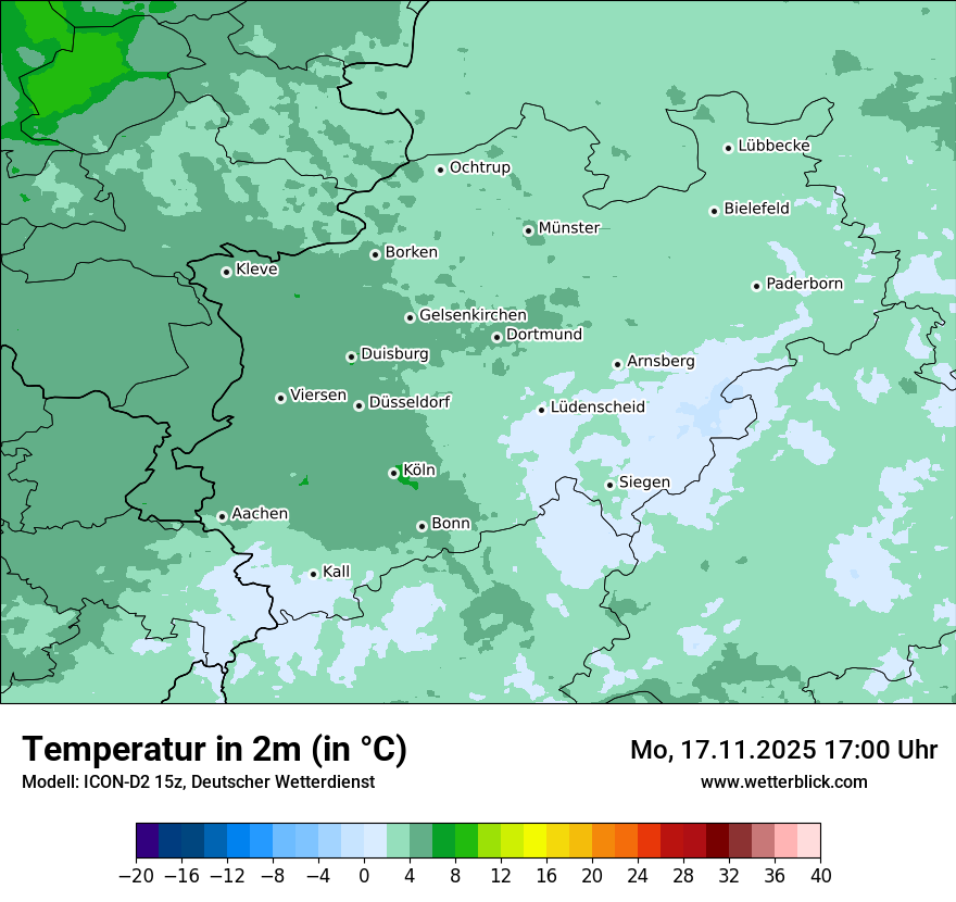 Modellkarten Temperatur