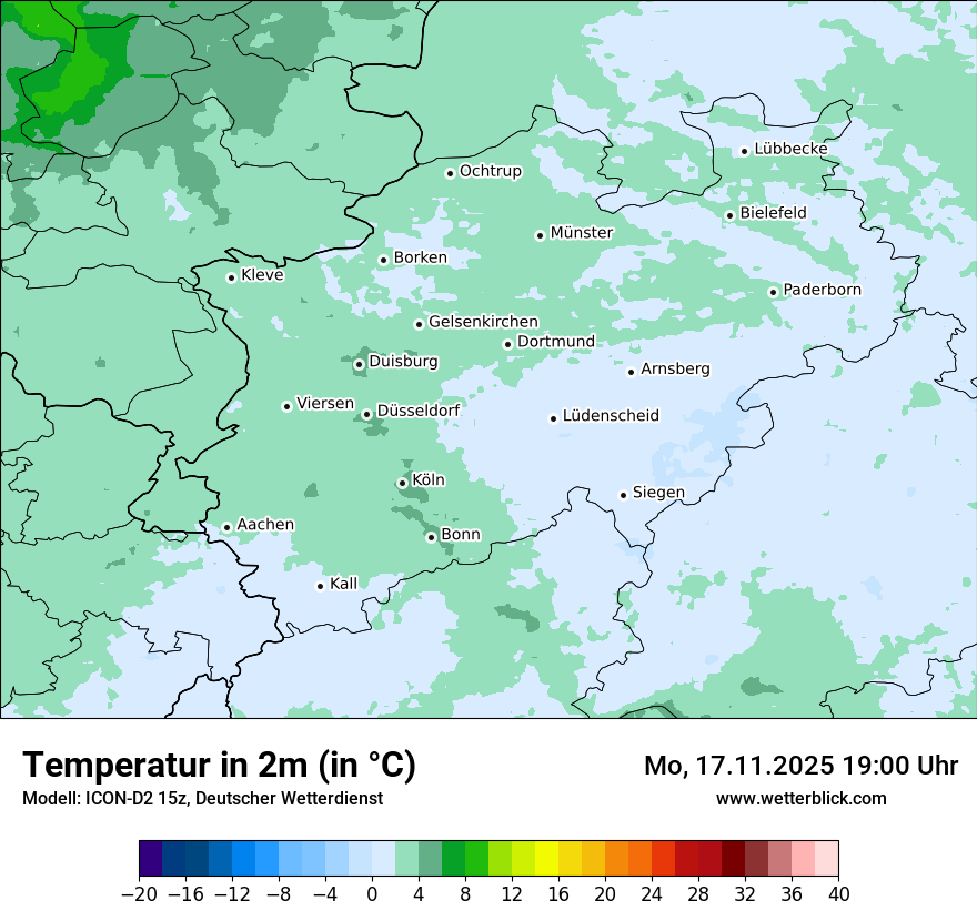 Modellkarten Temperatur
