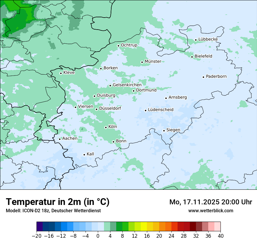 Modellkarten Temperatur