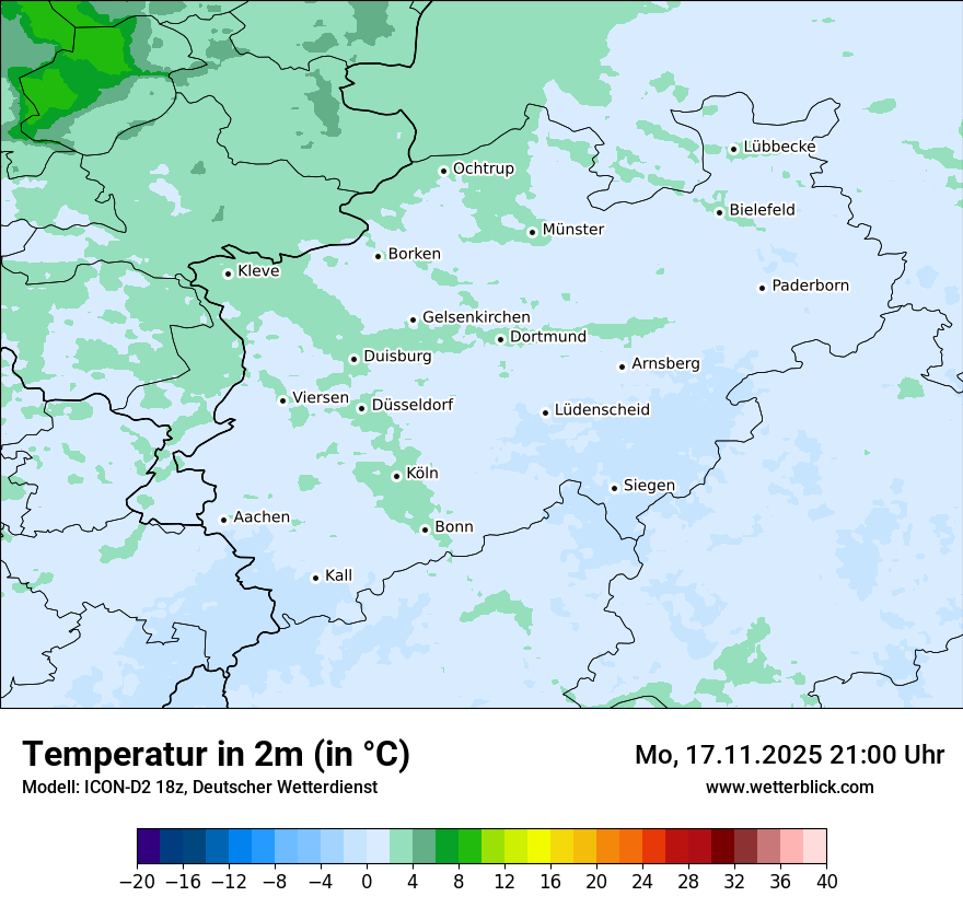 Modellkarten Temperatur