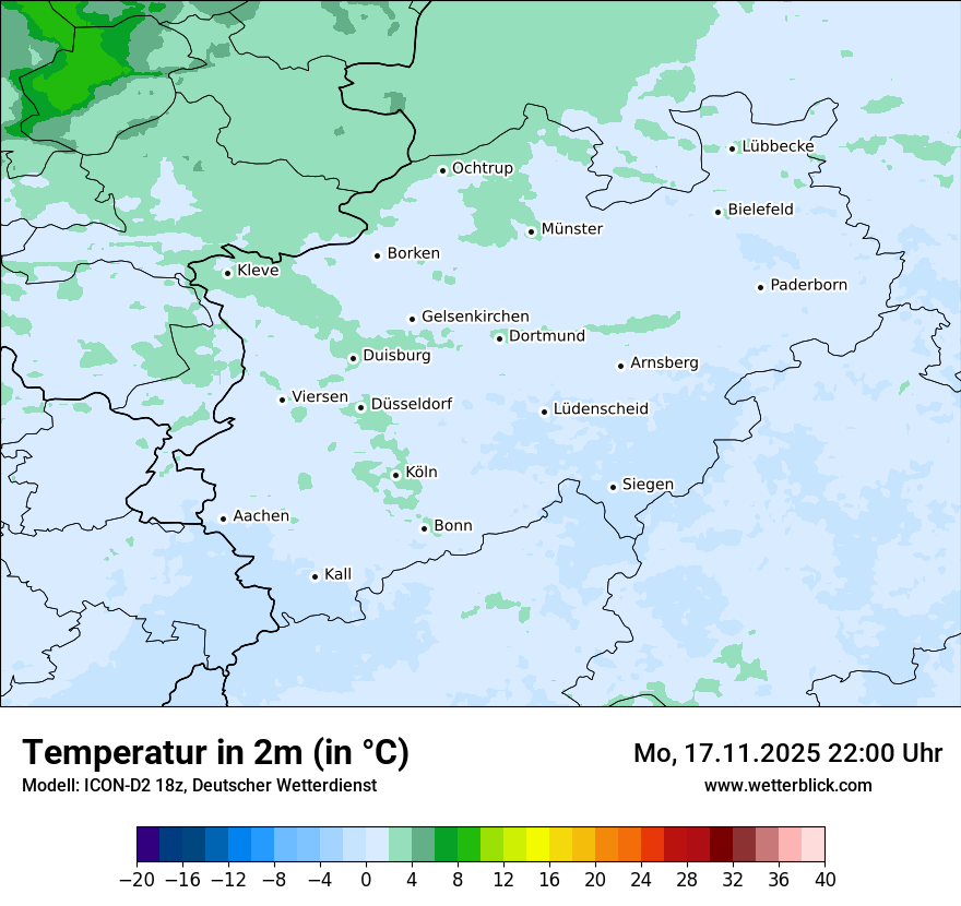 Modellkarten Temperatur
