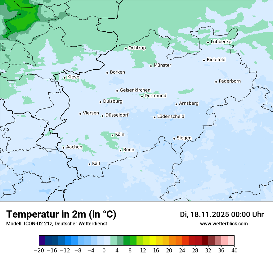 Modellkarten Temperatur
