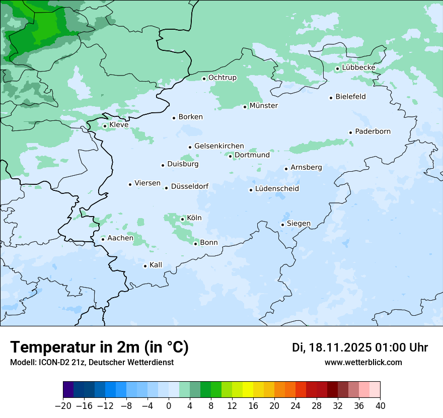 Modellkarten Temperatur